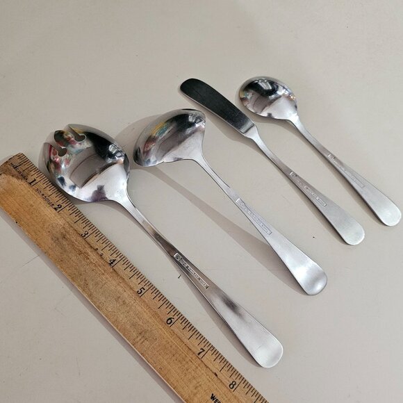 Rogers Jefferson Manor Serving Utensils tip up  center ridge set/5 Stanley Rober - Picture 7 of 7